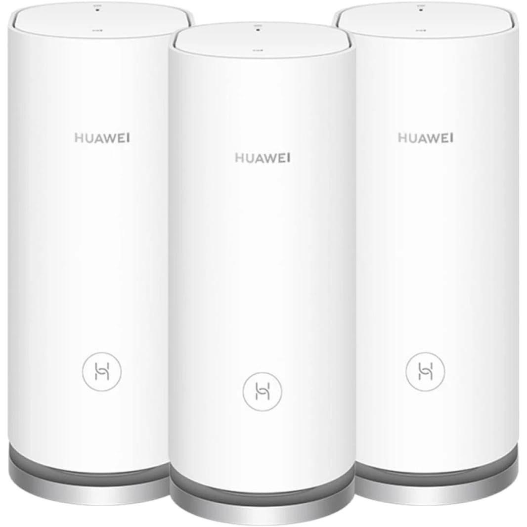 Huawei Mesh 3 (3 Pack) Whole Home Mesh System Wi-Fi AX3000 - Seamless & Speedy, Up to 3000Mbps, Connect 250+ Devices, Ultra-Fast Connection in Med-Large Homes – Pack of 3