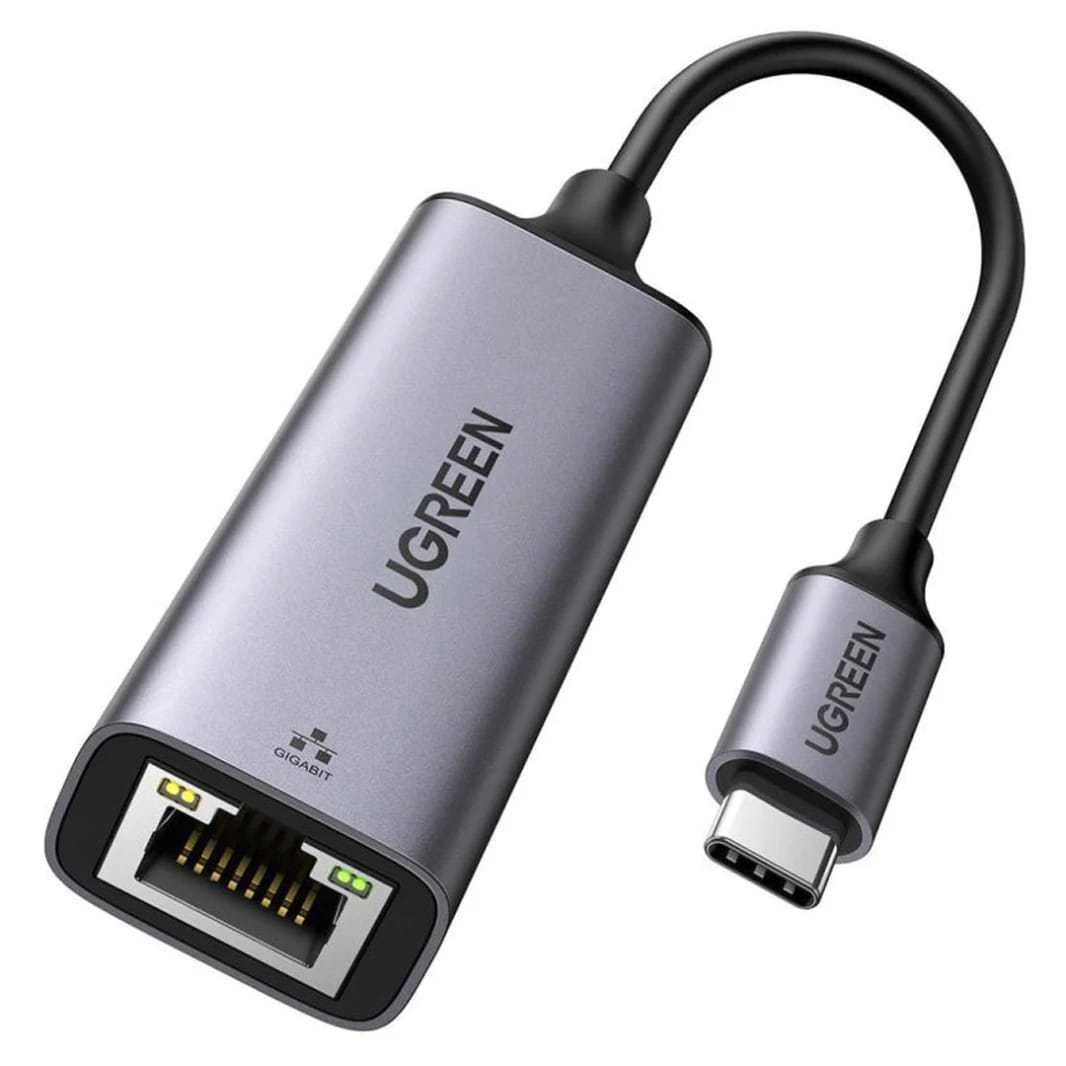 UGREEN Type C to 10/100/1000M Ethernet Adapter-Gray (CM199) - USB-C Ethernet Adapter in a Stylish Gray Design