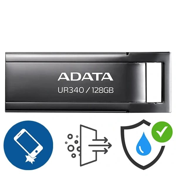 ADATA UR340 128GB USB Flash Drive (METAL)