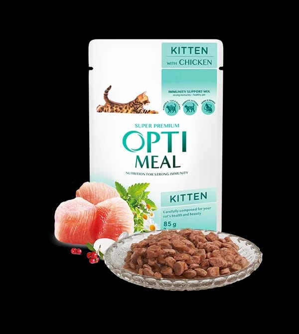 Opti meal Wet food for kittens - CHICKEN 85g