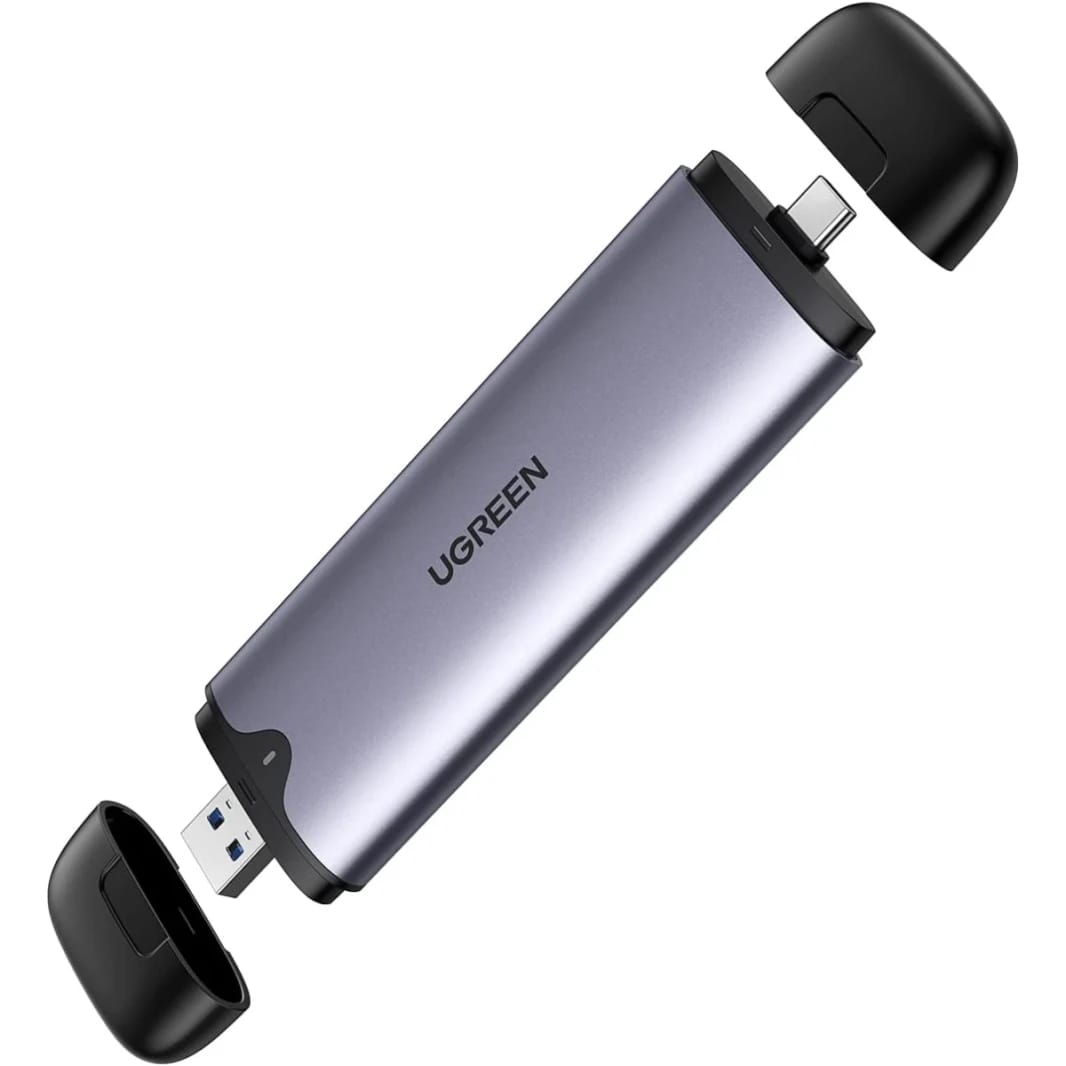 Ugreen M.2 NVME SSD العلبة مع 2 في 1 منافذ USB-C و USB-A