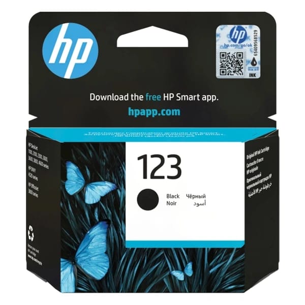 HP 123 BLACK INK CARTRIDGE