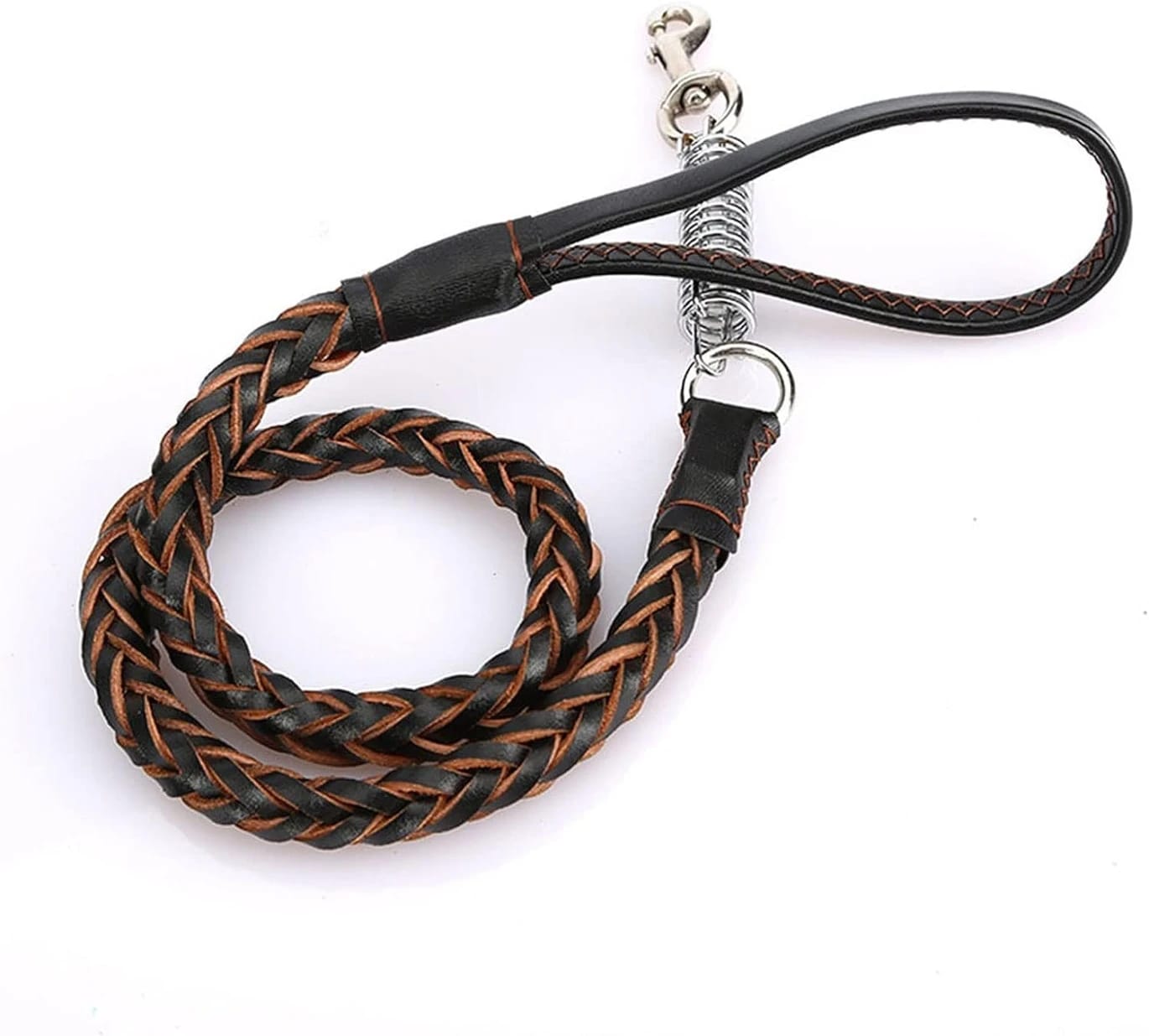 List for dogs made of strong, scheduled leather with Spring