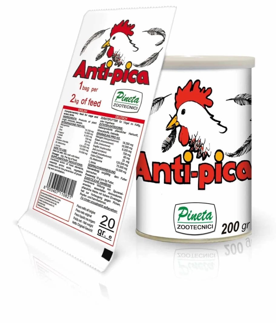 Antipica in the case of plucking feathers, eating feathers, feathers.