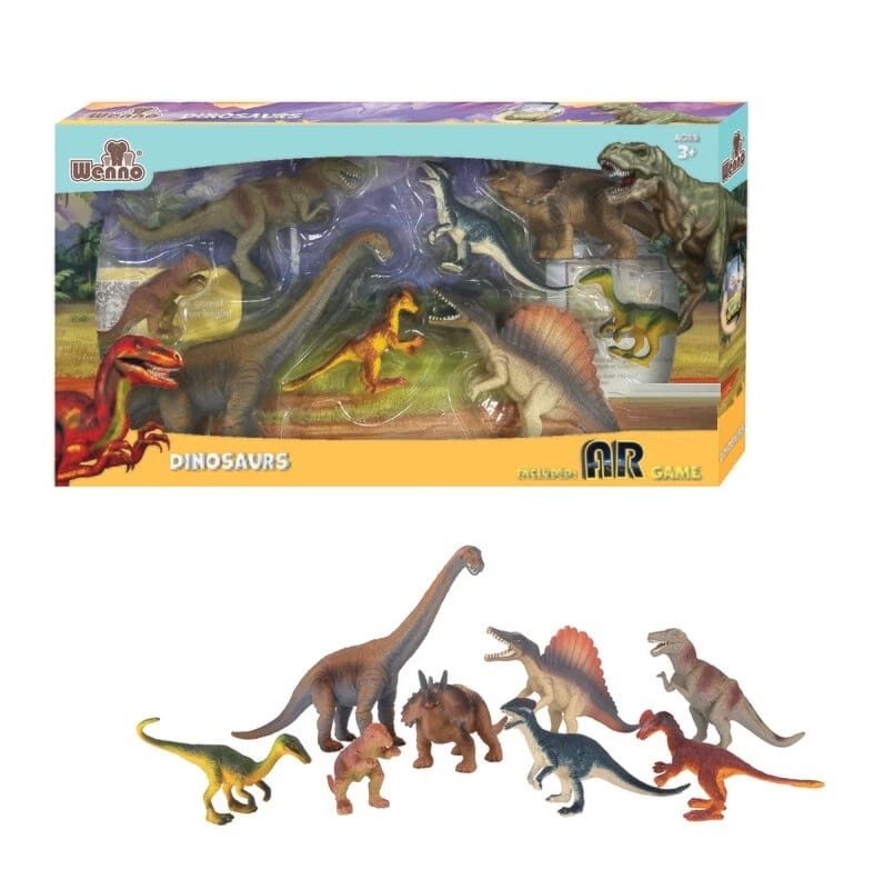 8 Pcs Dinosaur In Window Box