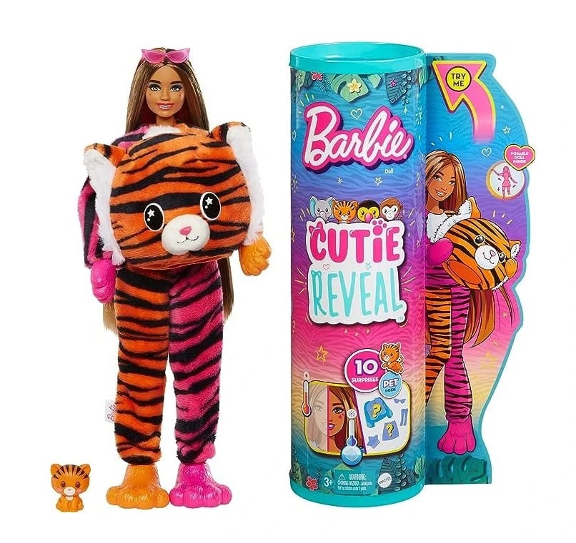 Barbie - Cutie تكشف سلسلة Jungle Tiger 11.5 "دمية