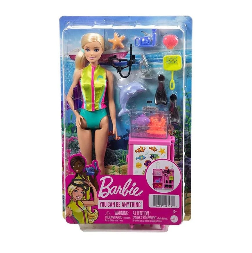 Barbie Marine Biolic Doll and PlaySet - شقراء