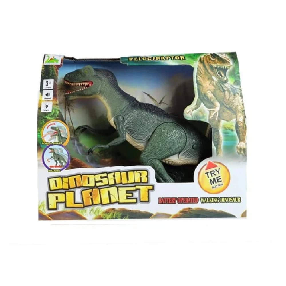 تعمل بطارية كوكب الديناصورات على المشي T-Rex مع الضوء والصوت