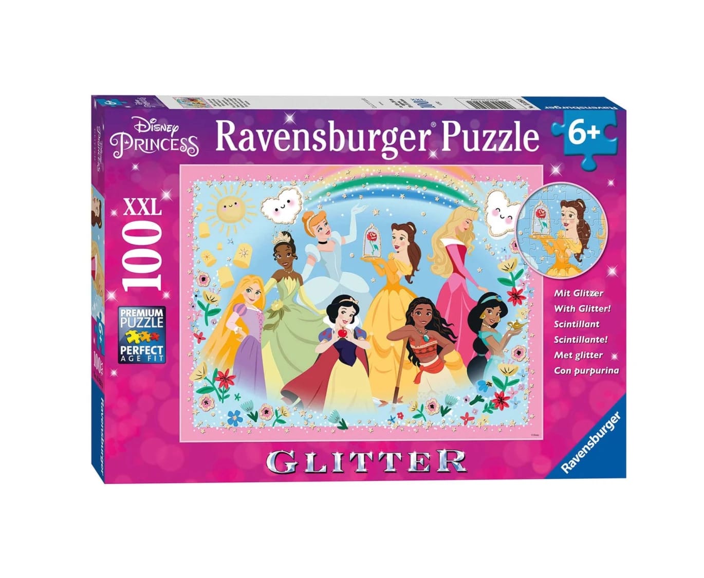 Disney Princess Glitter Puzzle, 100pcs. Xxl