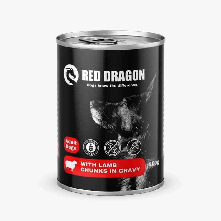Red Dragon طعام رطب للكلاب – سلمون – 400 غرام – يحتوي على 24 عبوة