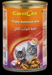 Cats food canifors triple balance