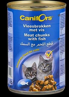 قطع لحم Canifors مع السمك