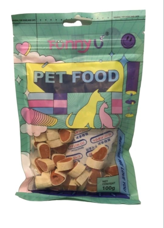 A healthy snack from Funny U Pet Small Social / Snack of Dogs and Cats / Bonuses for Dogs and Cats 100 grams