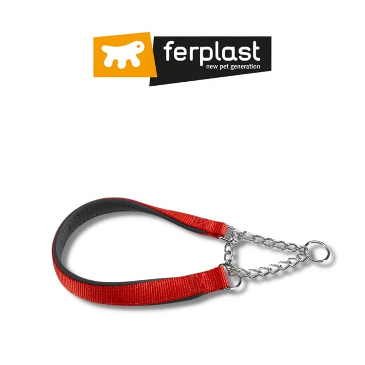 Verblast collar with an iron chain for a middle size dog