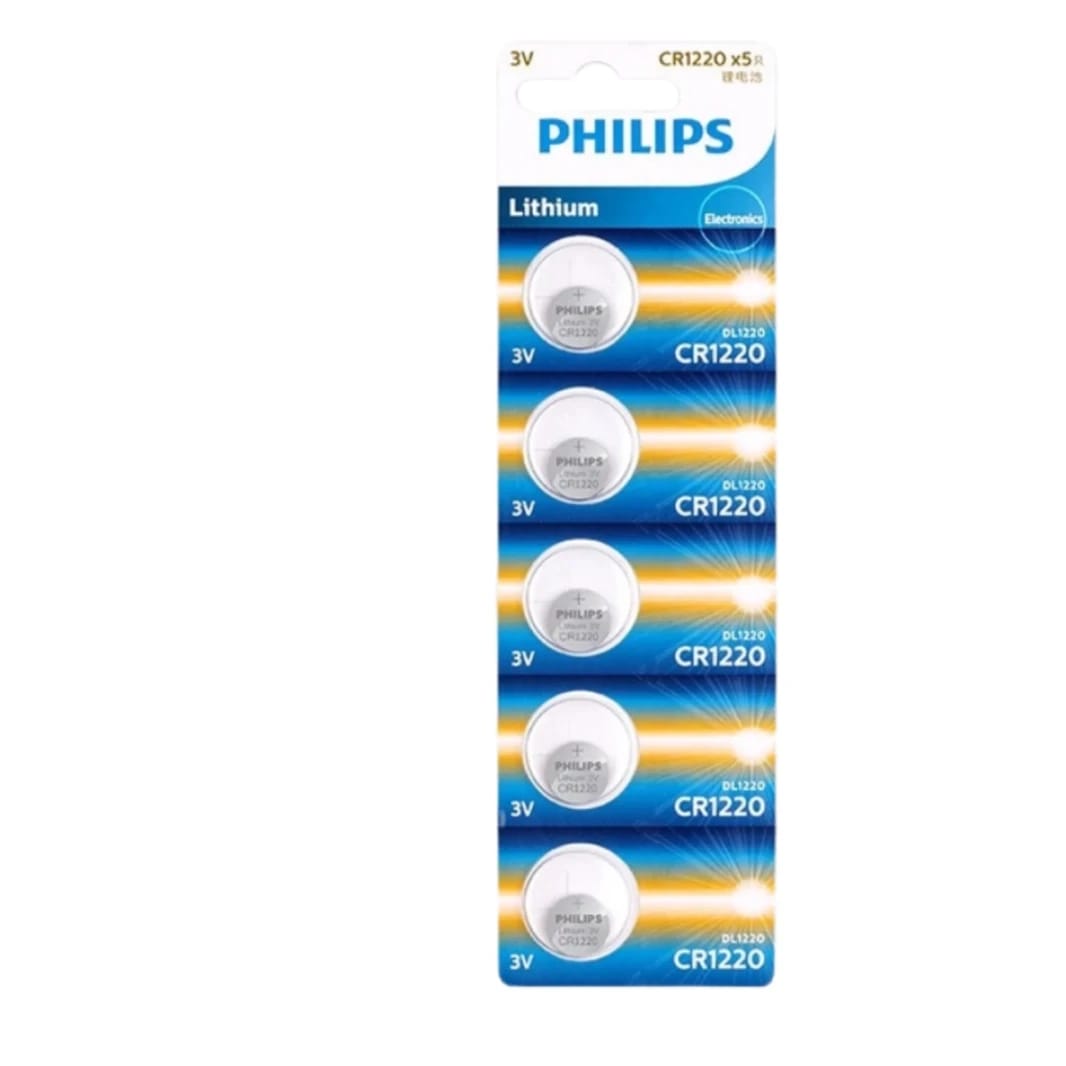 البطاريات الزر الخلية الليثيوم Philips CR1220 - حزمة 5