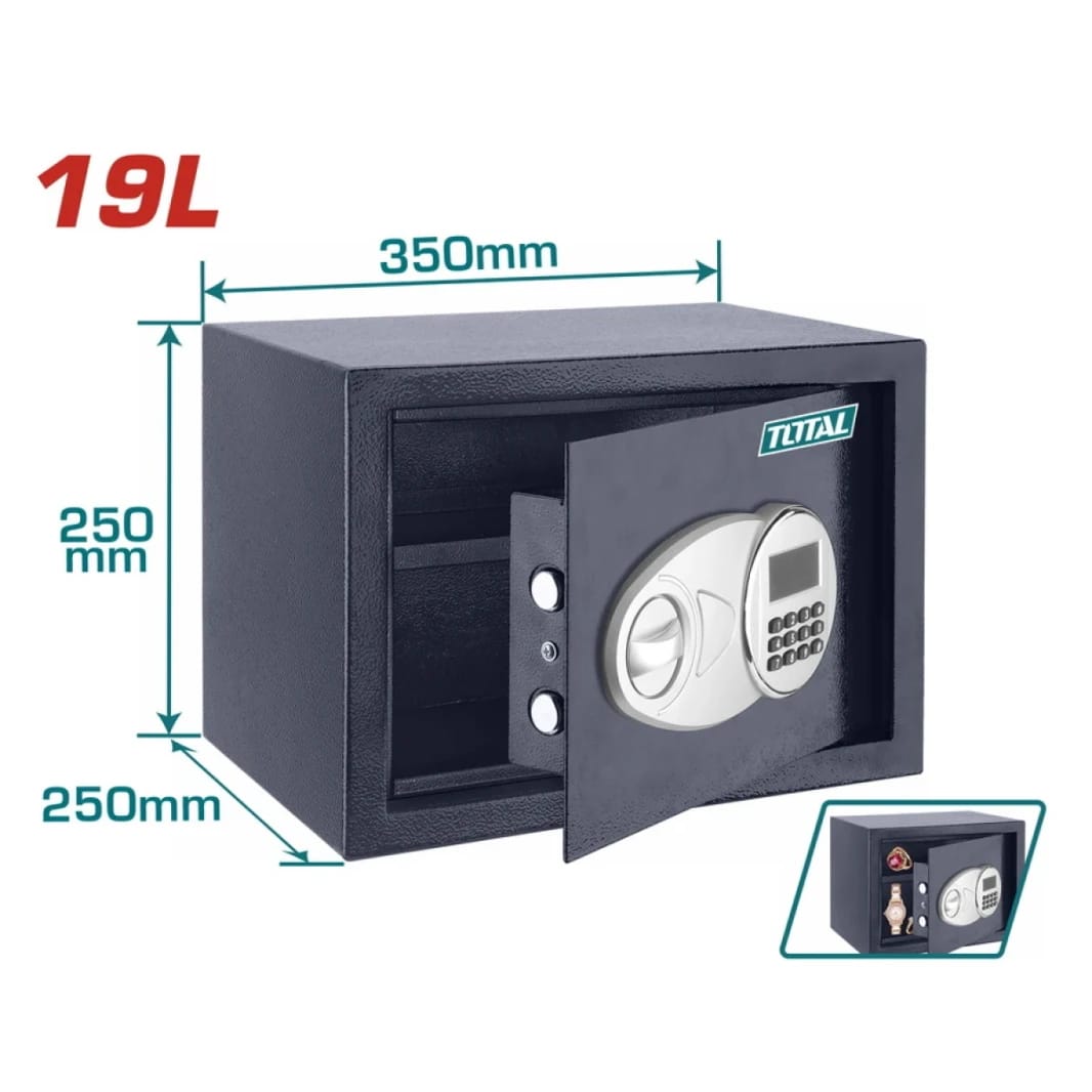 Total Electronic Safe 19L With Digital Lock