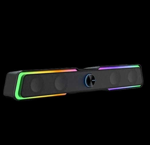 HP DHE-6002S Wired RGB lights desktop long strip speaker