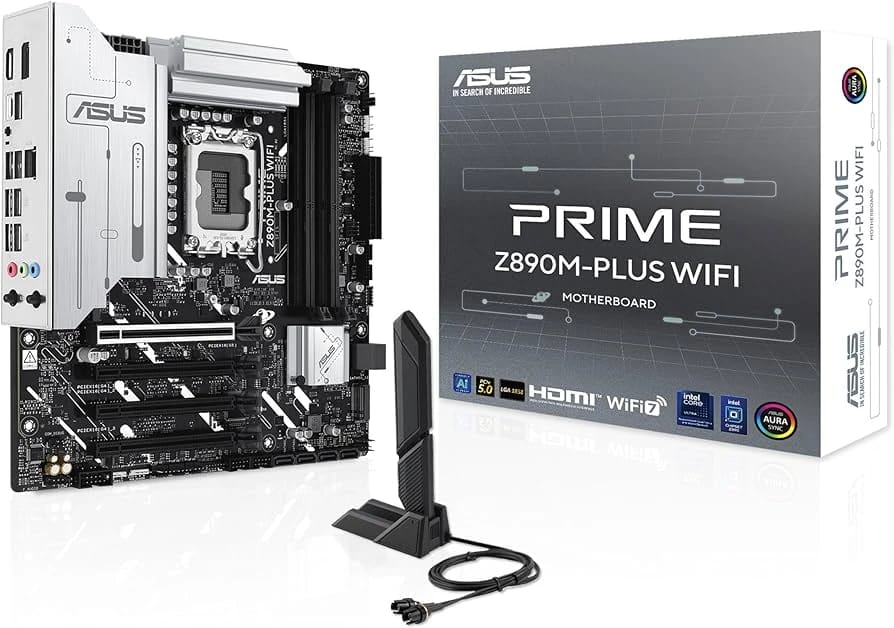 ASUS PRIME Z890M-PLUS WiFi 7 DDR5 Micro-ATX LGA 1851 Intel Motherboard