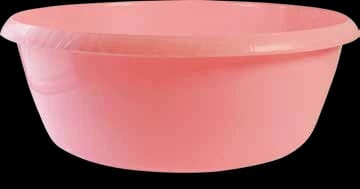 Round Pink Plastic Wash Basin