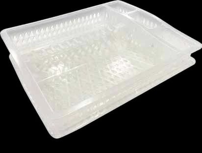 Stackable Clear Plastic Rectangular Tray