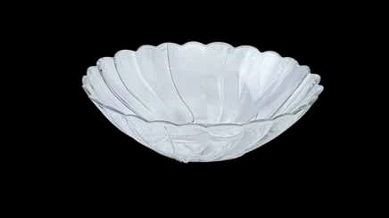 Elegant Fluted Glass Serving Bowl