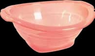 Light Pink Plastic Basin with Square Base
