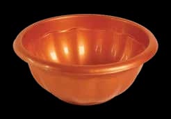Round Plastic Basin with Fluted Interior