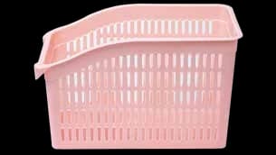 Pink Plastic Storage Basket Organizer