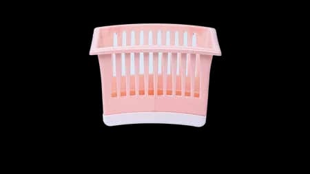 Pink Plastic Dish Drainer and Plate Holder Rack