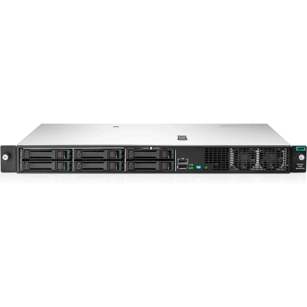 HPE ProLiant DL20 Gen10 Plus High Performance Rack Intel Xeon E-2336 up to 4.8GHz 6-Cores w/ 16GB Memory & 2x HP 960GB Enterprise SSD