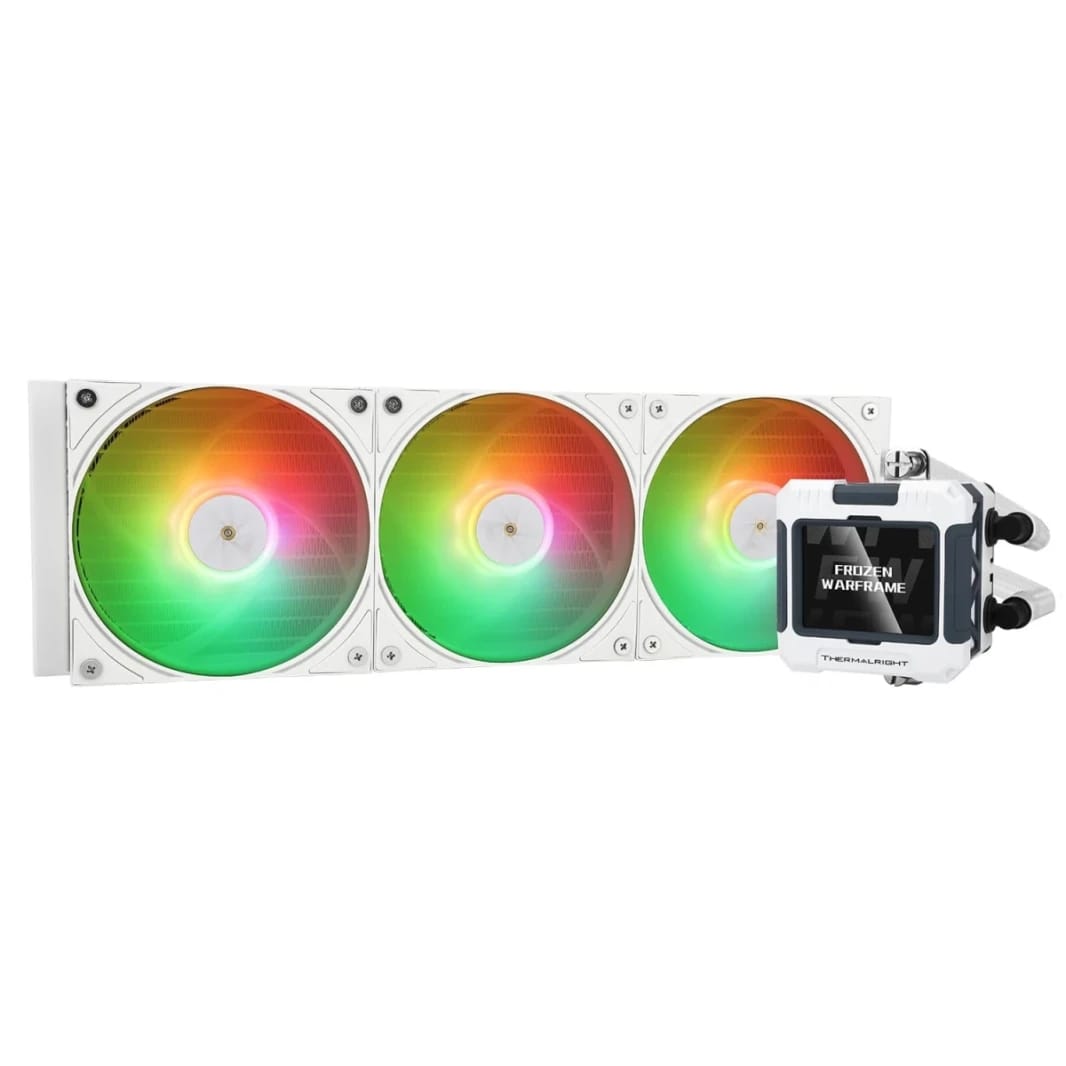 Thermalright Frozen Warframe 360 White ARGB CPU Water Cooler 360° AIO Cooling, 320x240 IPS Resolution, LCD Display, Liquid CPU Cooler for AMD/Intel