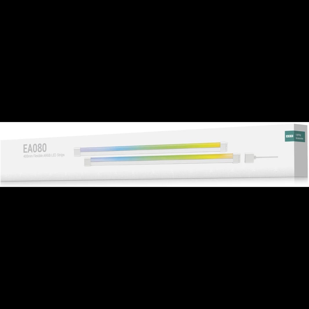 DeepCool EA080 ARGB Strip, 400 x 8 x 16 mm Light Strip Dimension, MB aRGB 3-PIN Port, SMD3535 Addressable RGB LED, Silicone + FPCB + ABS Material