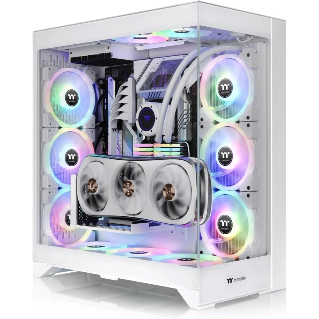 Thermaltake CTE E600 MX E-ATX Case Centralized Thermal Efficiency Design 3Way Floating GPU Mounting Bracket W/ 400mm PCIe4 Riser Cable - White