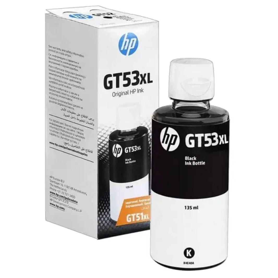 Genuine HP GT53XL Refillable 135ML Ink Cartridge for Ink Tank Printers - Black