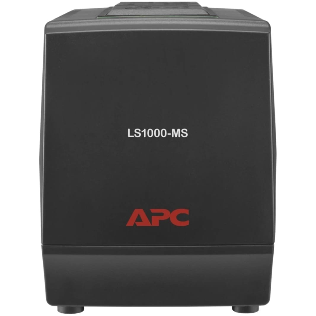 APC Line-R 1000VA 500W Automatic Voltage Regulator 3 Universal Outlets 230V - Black