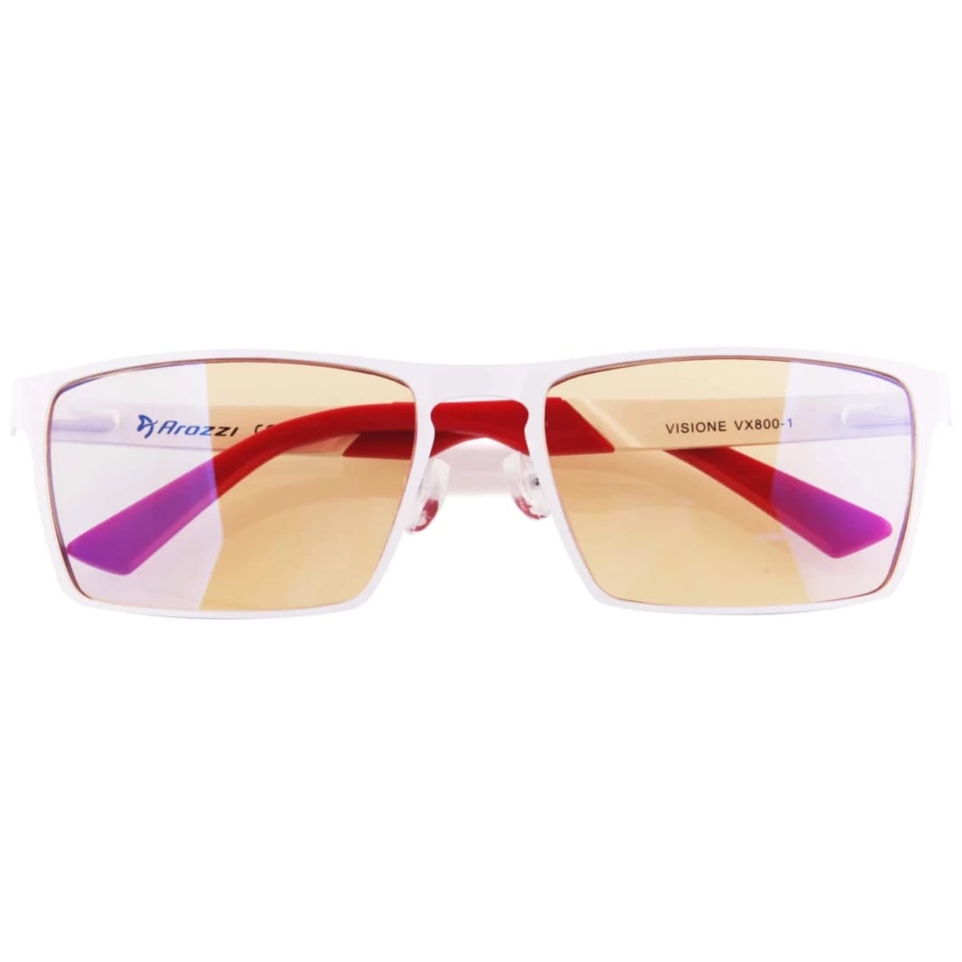 Arozzi Visione VX-800 Computer Glasses Protects Your Eyes From Blue Light From Your Monitor & Helps Reduce Eye Soreness - White