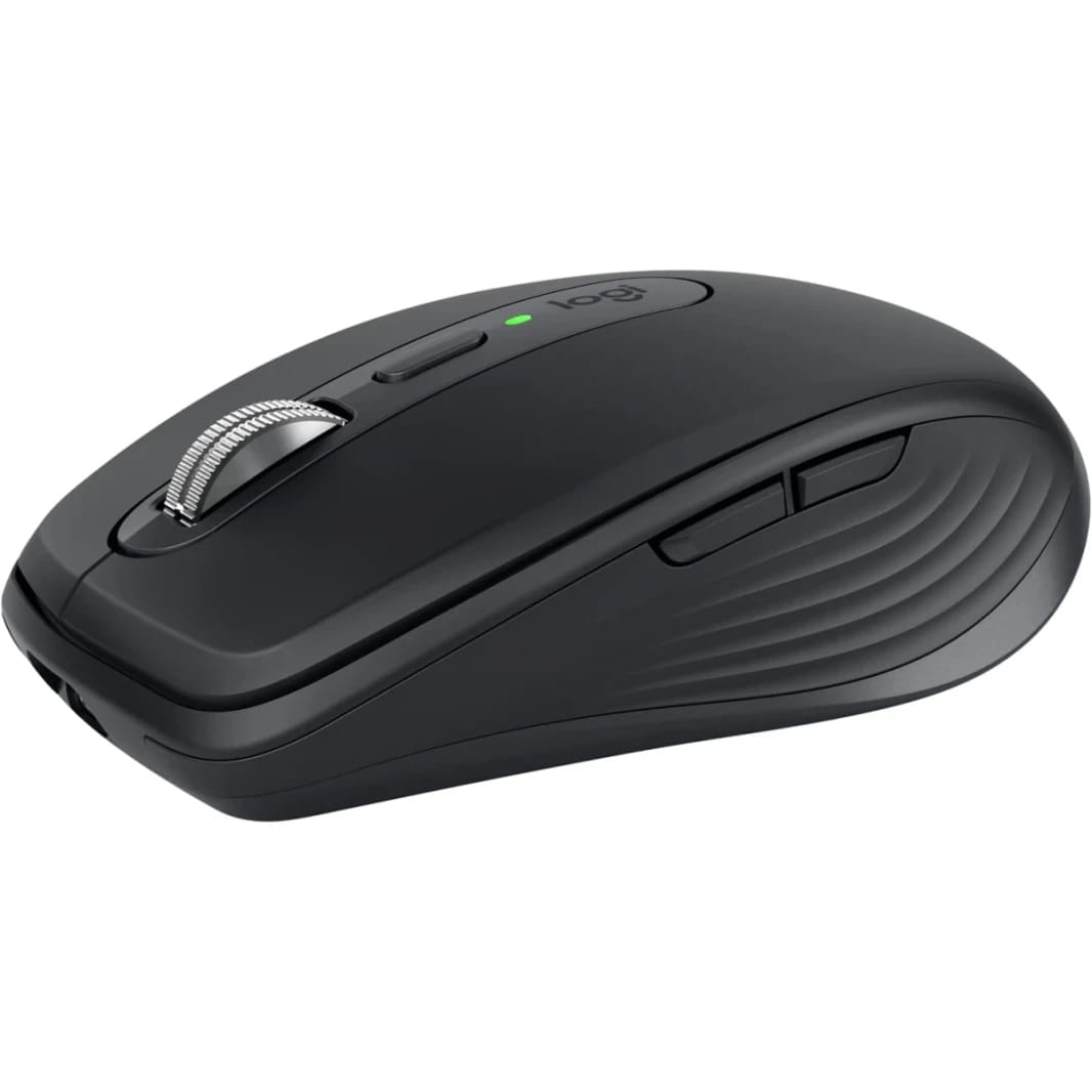 Logitech MX Anywhere 3S Fast Scrolling 8K DPI Any-Surface Tracking Quiet Clicks Programmable Buttons, USB C, Bluetooth, Windows PC, Linux, Chrome, Mac - Graphite