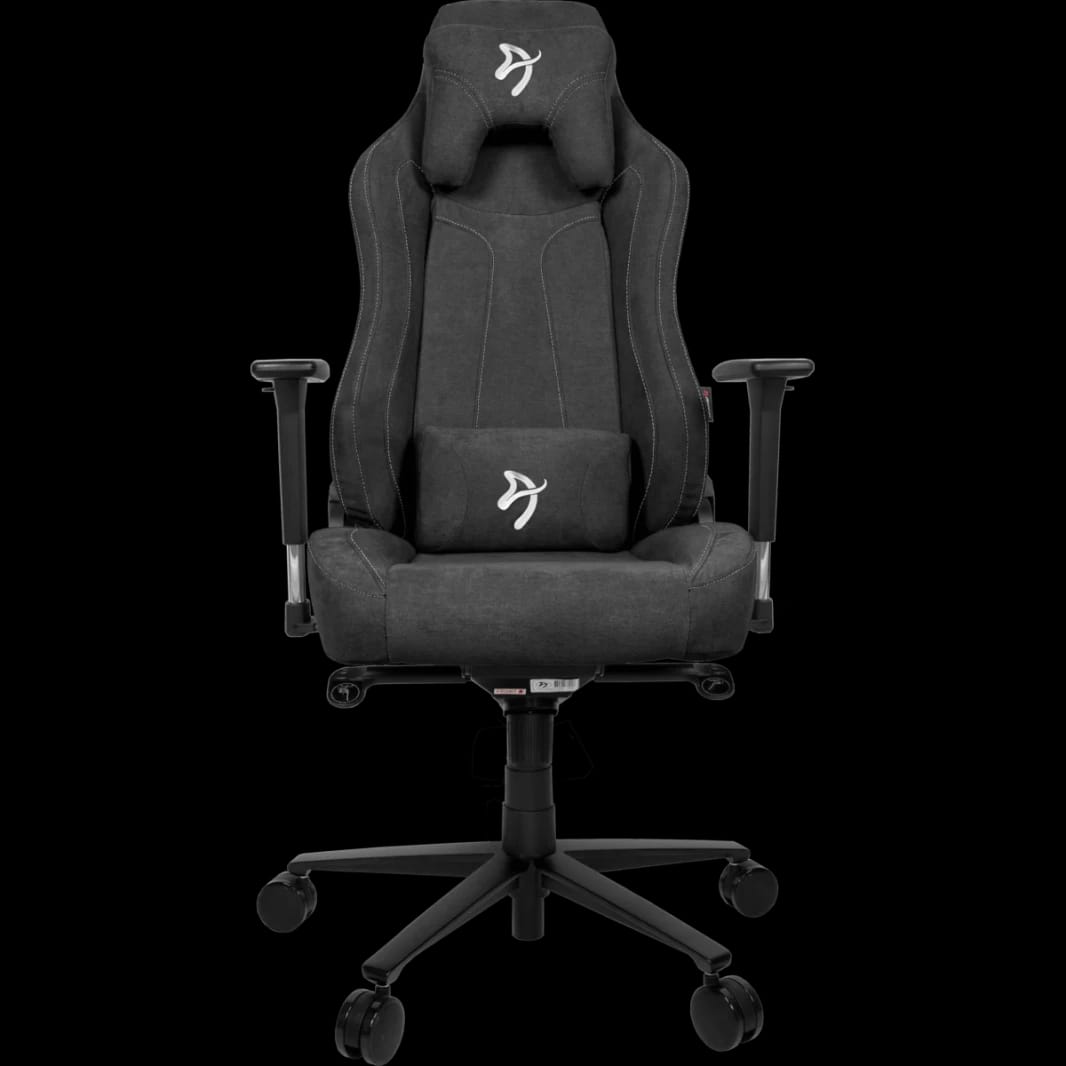Arozzi Vernazza Soft Fabric Gaming Chair Multi-Dimensional Armrests Rocking & Lock-Tilt Function Adjustable Height & Backrest 3D Armrests - Dark Grey