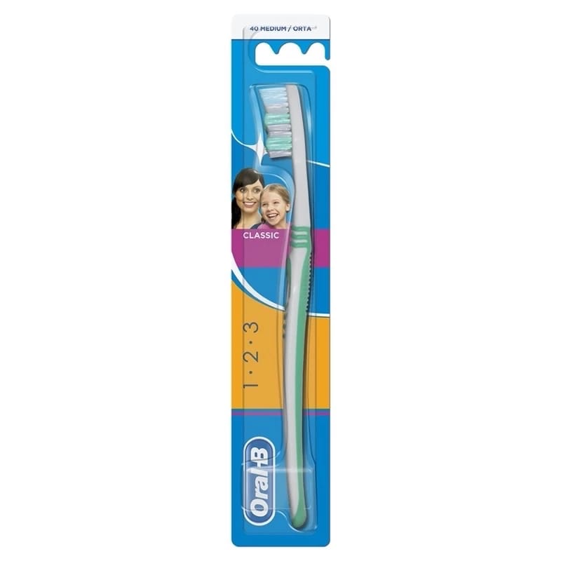 Oral-B 123 Classic Toothbrush - Medium, Assorted Color