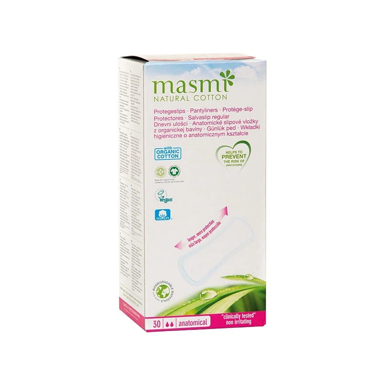 Masmi Classic Anatomical Pantyliners with Organic Cotton 30 Liners
