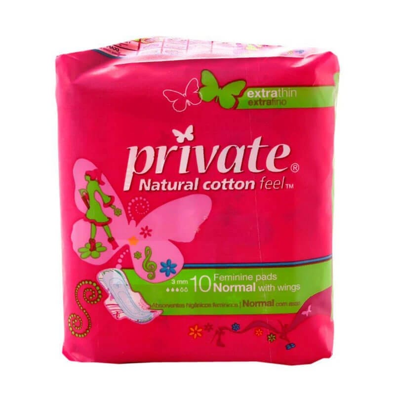 Sanita Private Extra Thin Regular Feminine Pads 10Pcs