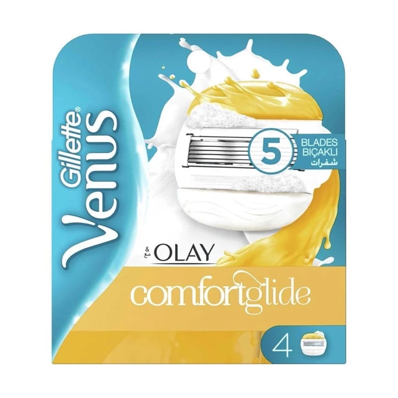 Gillette Venus & Olay Smooth Women's Razor Blade Refills, 4 Count