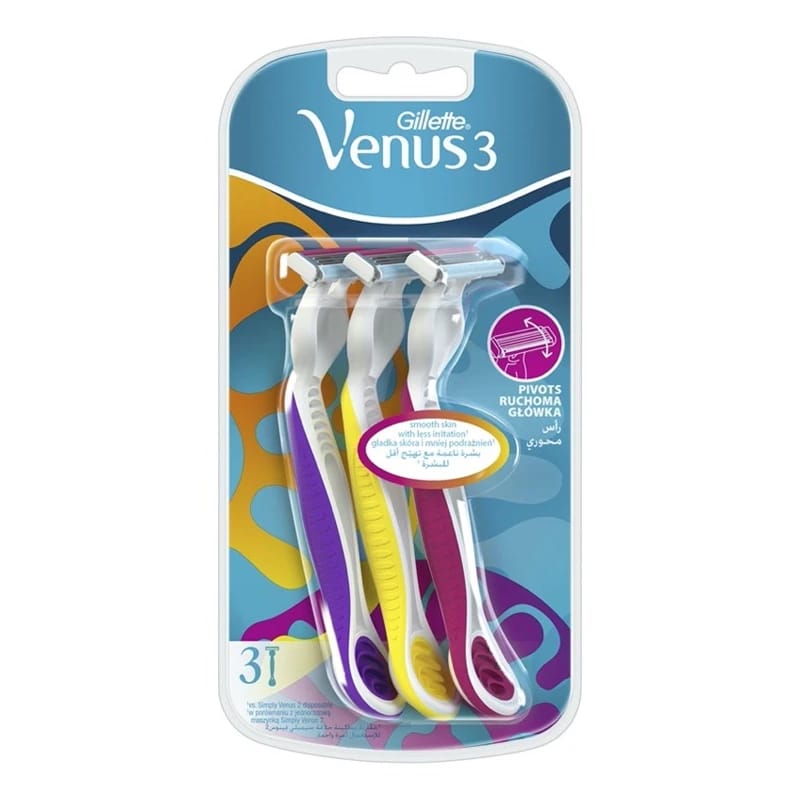 Gillette Simply Venus 3 Plus Disposable Razor, 3 count