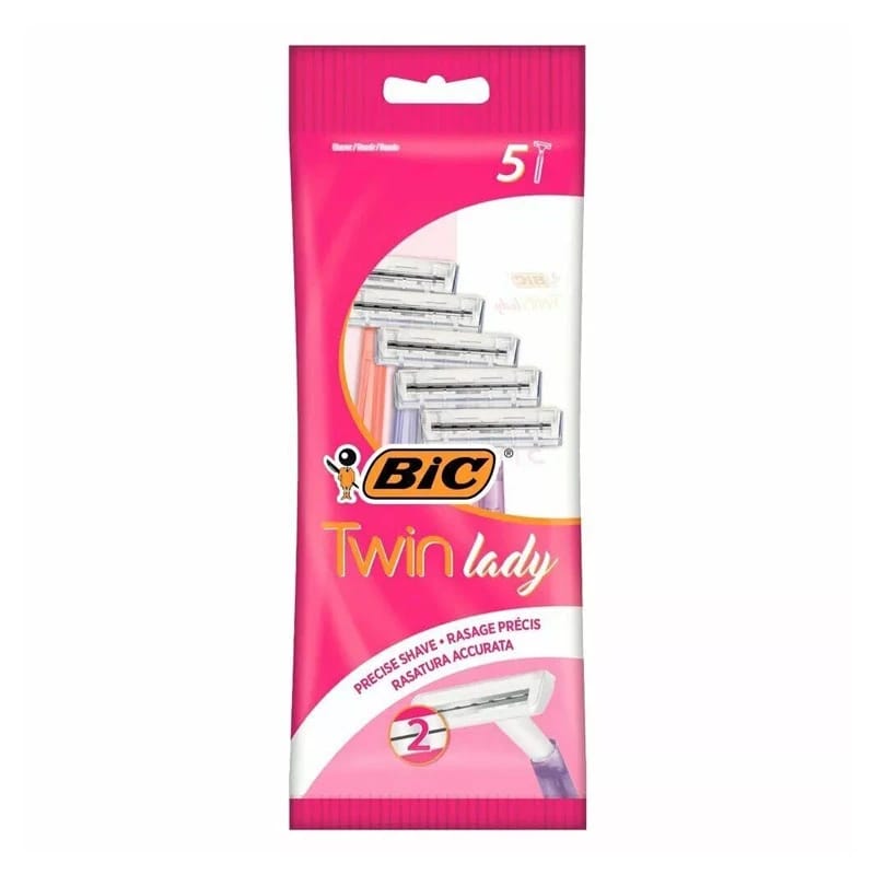 Bic Twin Lady Razors Sensitive Skin, 5 Razors