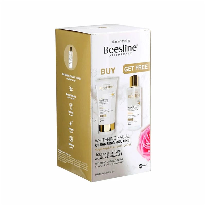 Beesline 4 In 1 Whitening Cleanser,150ml + Beesline Whitening Facial Toner 200ml For Free