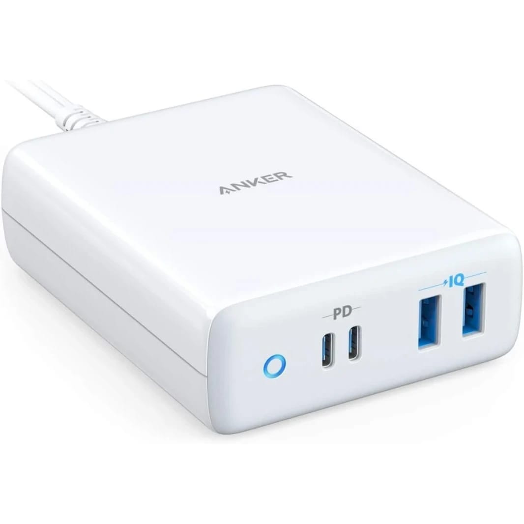 Anker USB-C Charger, 100W 4-Port Type-C Charging Station with Power Delivery, Power Port Atom PD 4 [Intelligent Power Allocation] for MacBook Pro/Air, iPad Pro, Pixel, iPhone Xs/Max/XR, Galaxy - White