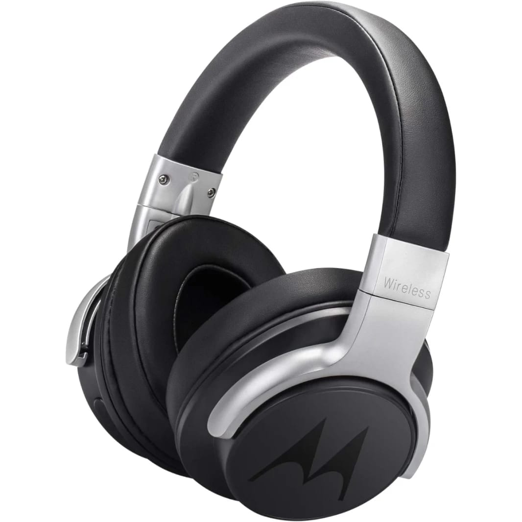 Motorola Escape 500 Bluetooth Active Noise Cancelling Headphones with Mic HD Sound Quality 12-Hour Battery Life IPX4-Rated Waterproof Works w/ Voice Assistants
