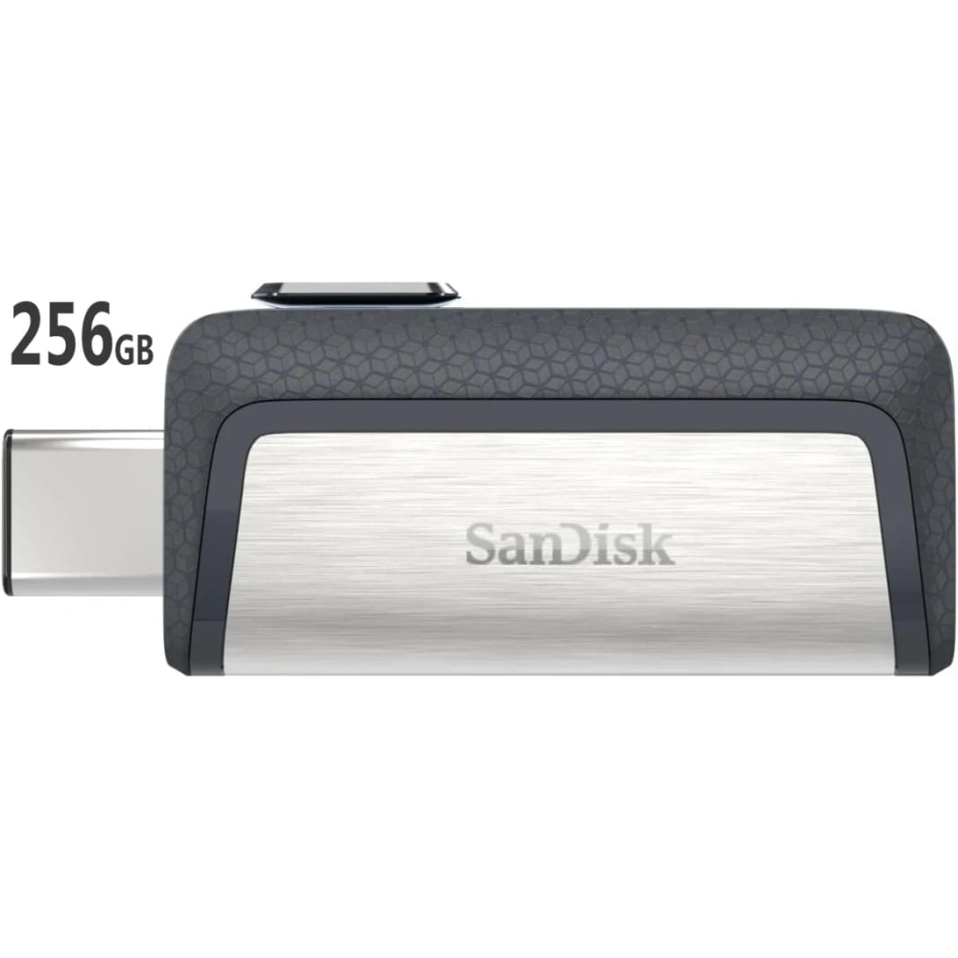 SanDisk Ultra 256GB Dual USB Type-C & USB Flash Drive, Speed Upto 150Mbps For Easily Free up Space On Your iPhone 15 Plus/Pro/Max or USB Type-C Smartphone