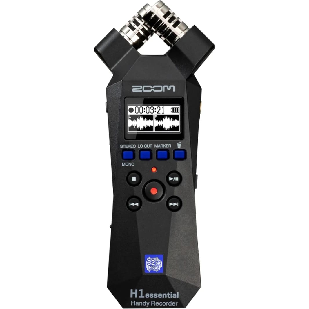 Zoom H1 Essential Stereo Handy Recorder (2024 Model, Essential Series) with 32-Bit Float, Accessibility, X/Y Microphones, USB Microphone, Portable, for Musicians, Podcasters, Filmmakers