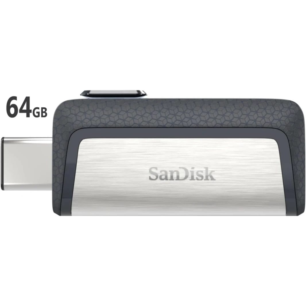 SanDisk Ultra 64GB Dual USB Type-C & USB Flash Drive, Speed Upto 150Mbps For Easily Free up Space On Your iPhone 15 Plus/Pro/Max or USB Type-C Smartphone